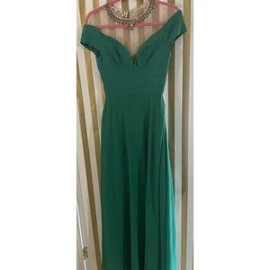 BCBGmaxazria Annabelle Ponte Green Maxi Dress Womens Size 2